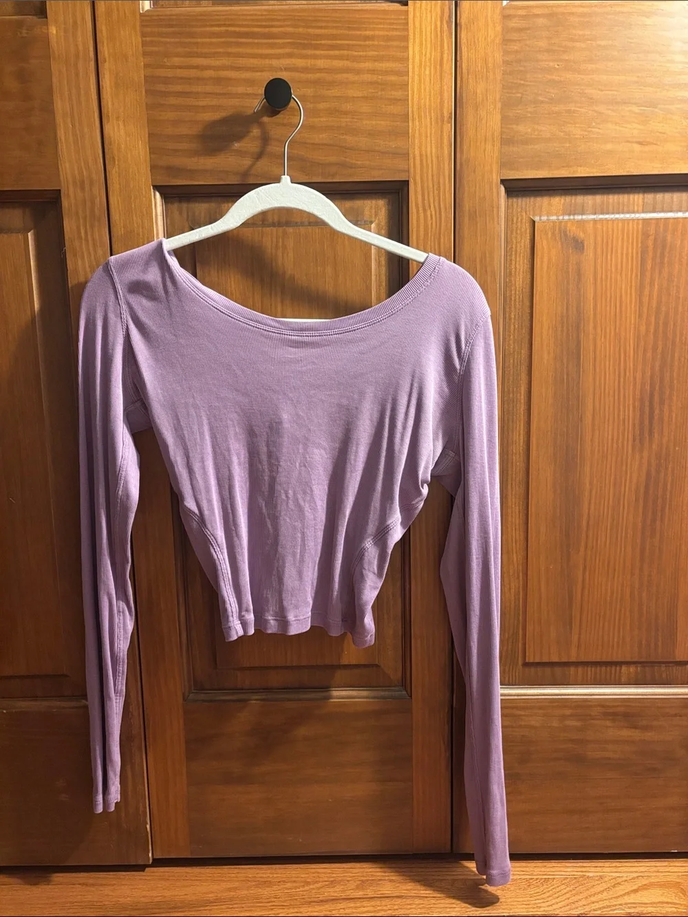 Lululemon Open Back Ribbed Long Sleeve Shirt - Wisteria Purple - Size small (?)